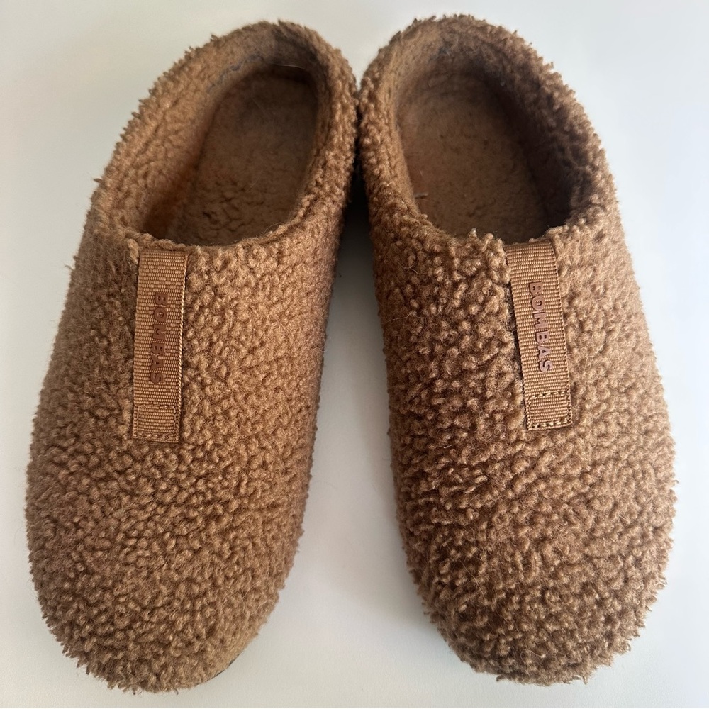 Bombas Sunday Faux Fur Slippers in Canteen